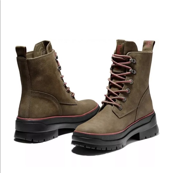 WOMEN'S TIMBERLAND MALYNN EK+ WATERPROOF LACE-UP MID BOOT OLIVE NUBUCK - Picture 5 of 9